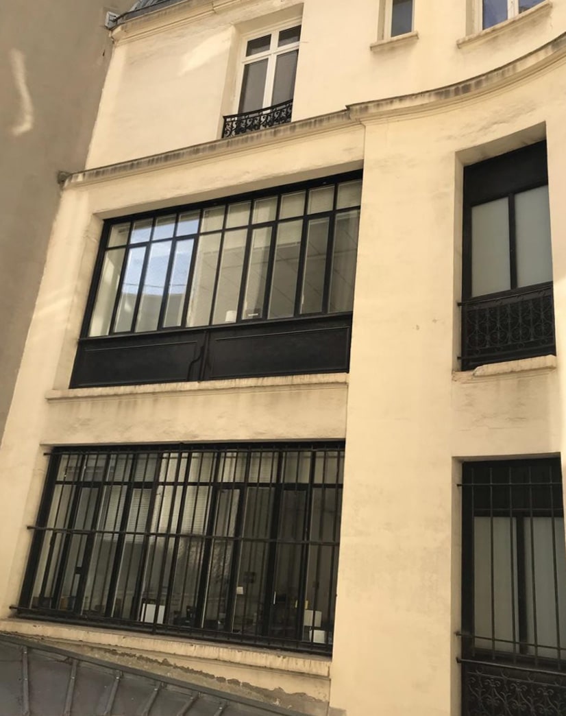 Immeuble de bureaux à Paris Cour arrière avant travaux